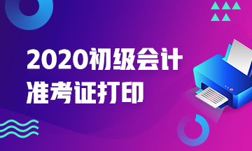 2020年兵团初级会计师准考证打印时间知道么？